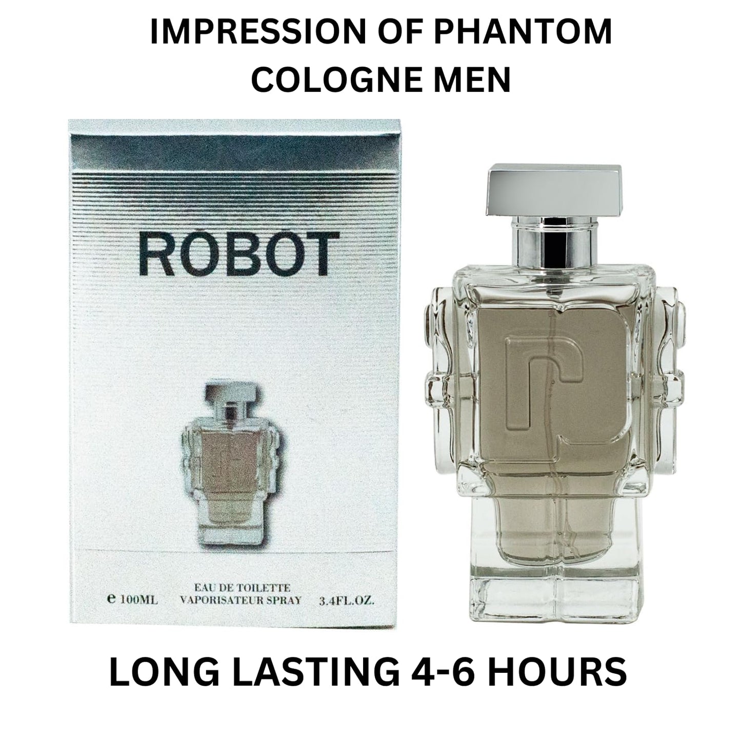 Cool Boy + Robot Cologne for Men + Bad - Boy Oil Roll on Combo Set, (Inspired by Bad Boy perfume for men & Phantom perfume for men) Eau De Toilette Scent for All Skin Types, 3.4 Fl Oz Each (Pack of 3)